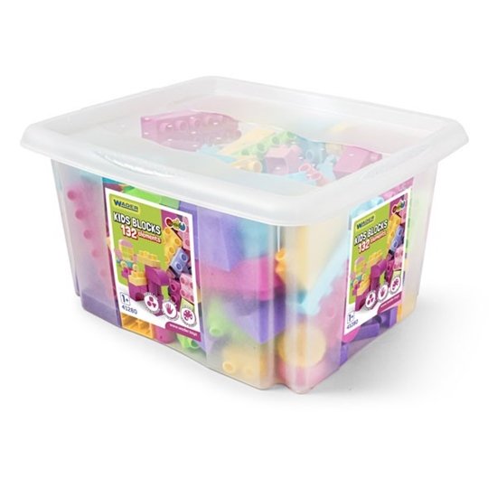 Изображение Wader Klocki w pojemniku dla dziewczynek 132 elementów (41280)