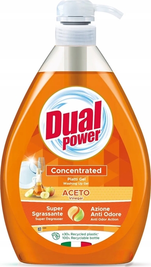 Изображение Dual Power Pyn do mycia naczy DUAL POWER Ocet Acetowy z octem jabkowym 1l