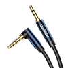 Изображение Ugreen Ugreen angled AUX cable 2 x mini jack 3.5 mm 1.5m blue (AV112)