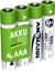 Attēls no 1x4 Ansmann NiMH Akku Micro AAA Typ 600 min.550 mAh    1311-0022
