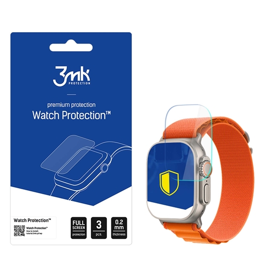 Picture of 3mk FlexibleGlass Lite Full Screen Clear Protector for Apple Watch Ultra