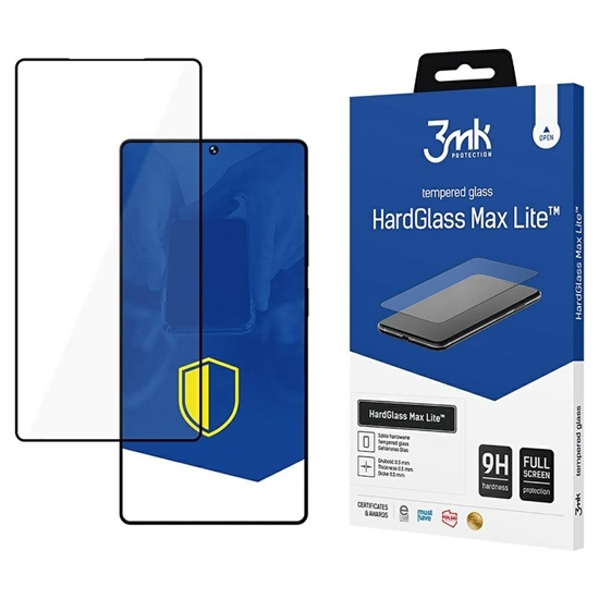 Изображение 3MK HardGlass Max Lite Black Tempered Glass Screen Protector for Samsung Galaxy S25 Ultra