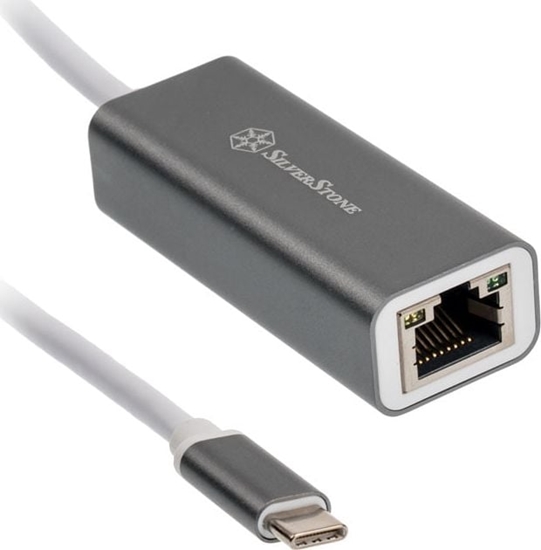 Picture of Adapter USB SilverStone USB-C - RJ45 Szary  (40185)