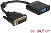 Picture of Adapteris DVI-D 24+1 M > VGA F, 16cm, melns, Delock