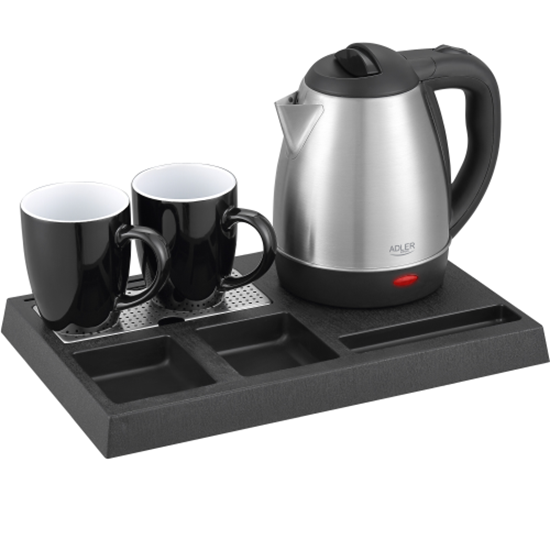 Изображение Adler AD 1354 Viesnīcas elektriskā tējkanna ar piederumiem 1.2L 1500W