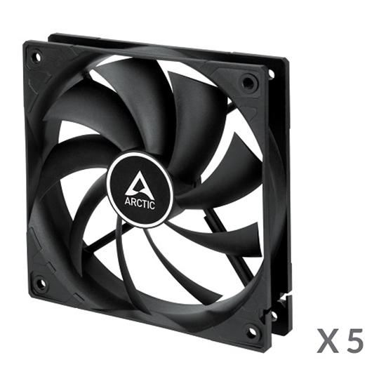 Picture of ARCTIC F12, 3-pin, 120mm, Case Fans, black, 5 pcs