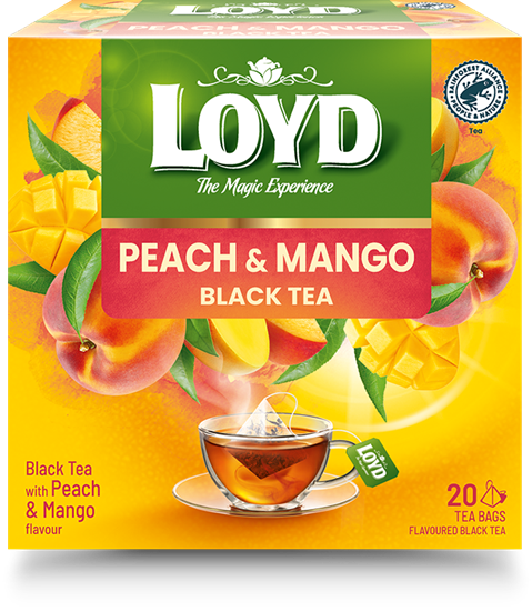 Picture of Aromatizēta melnā tēja LOYD ar mango un persiku garšu 20x1,8g (maisiņos)
