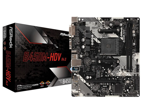 Picture of ASROCK B450M-HDV R4.0 AM4 Socket