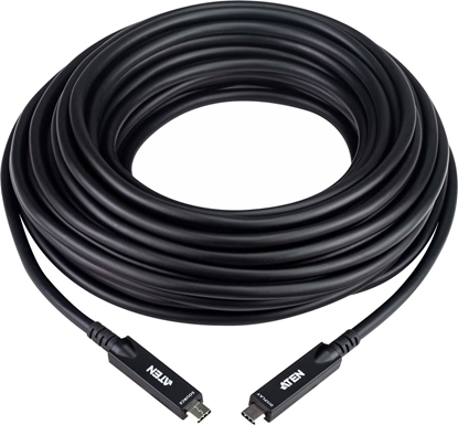 Picture of Aten UE3415F aktives optisches Ultra HD-Kabel mit USB-C, schwarz, 15 m