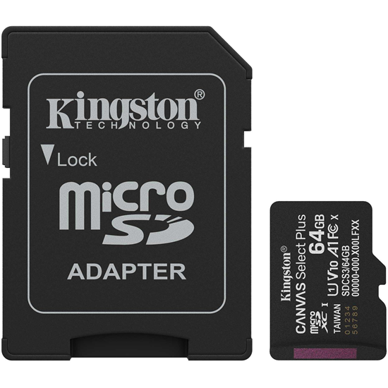 Picture of Atmiņas karte Kingston MicroSDXC 64GB Canvas Select Plus