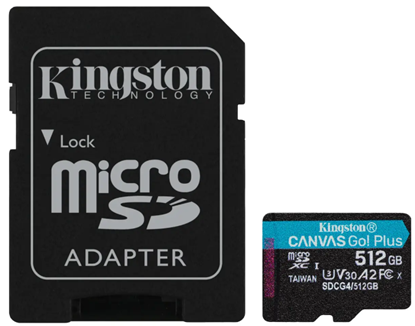 Attēls no Atmiņas karte Kingston microSDXC Canvas Go Plus Gen4 512GB