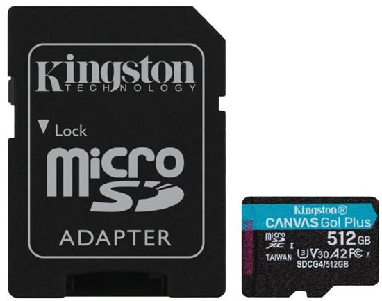 Picture of Atmiņas karte Kingston microSDXC Canvas Go Plus Gen4 512GB