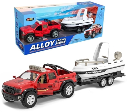 Attēls no Auto terenowe metalowe z przyczep i odzi