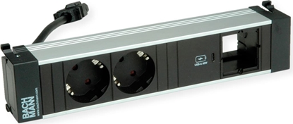 Attēls no Bachmann POWER FRAME M 2xCEE7/3, 1xUSB C 30W 1xCM 0.2m GST18