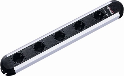 Attēls no Bachmann PRIMO socket strip 5x earthing contact, aluminium, socket outlet spacing 85mm, 1.75 m