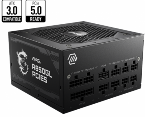 Picture of MSI MAG A850GL PCIE5 power supply unit 850 W 20+4 pin ATX ATX Black