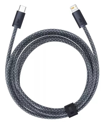 Attēls no Kabel USB Baseus USB-C - Lightning 2 m Szary (CALD000116)
