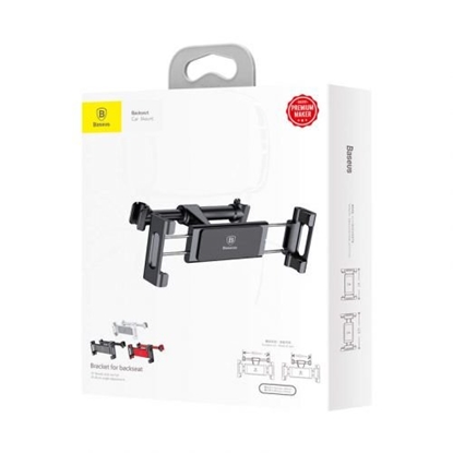 Attēls no Baseus Baseus Backseat Car Mount SUHZ-01 Car Headrest Holder for Tablets / Smartphones 4.7-12.9" - Black