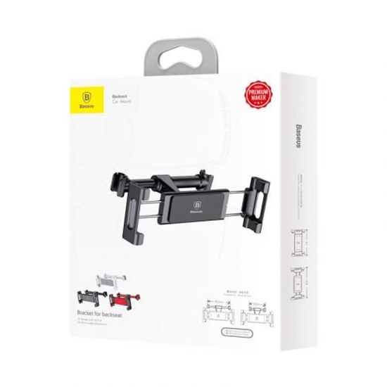 Picture of Baseus Baseus Backseat Car Mount SUHZ-01 Car Headrest Holder for Tablets / Smartphones 4.7-12.9" - Black
