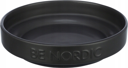 Attēls no BE NORDIC, miska, dla kota, czarna, ceramika/guma, 0,3 l/o 16 cm