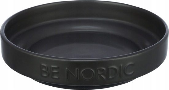 Picture of BE NORDIC, miska, dla kota, czarna, ceramika/guma, 0,3 l/o 16 cm