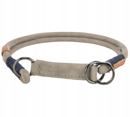 Picture of BE NORDIC, obroa zaciskowa, dla psa, szara, skórzana, XSS: 30 cm/o 5 mm