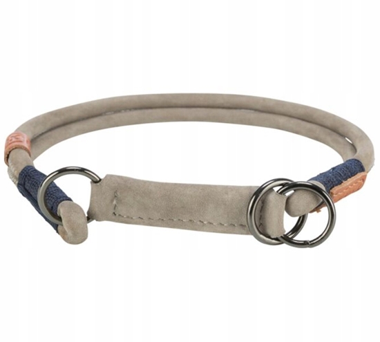 Picture of BE NORDIC, obroa zaciskowa, dla psa, szara, skórzana, XSS: 30 cm/o 5 mm