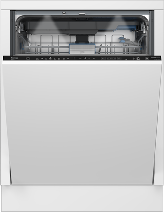 Attēls no BEKO Dishwasher | BDIN38542P | Built-in | Width 60 cm | Number of place settings 15 | Number of programs 8 | Energy efficiency class C | Display | AquaStop function | White