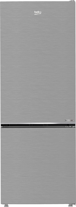 Attēls no BEKO Refrigerator | B3RCNE564HXB | Energy efficiency class E | Free standing | Combi | Height 192 cm | No Frost system | Fridge net capacity 340 L | Freezer net capacity 150 L | Display | 39 dB | Stainless steel