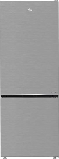 Picture of BEKO Refrigerator | B3RCNE564HXB | Energy efficiency class E | Free standing | Combi | Height 192 cm | No Frost system | Fridge net capacity 340 L | Freezer net capacity 150 L | Display | 39 dB | Stainless steel