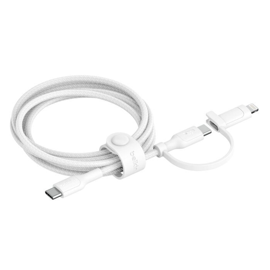Picture of Belkin BOOST CHARGE 2-in-1 Cable USB-C/Lig.1,5m ws.CAC003hq1.5MWH