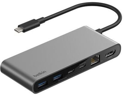Picture of Belkin CONNECT USB-C 8-in-1 Hub Dual USB-C Ports si. INC024hqSGY