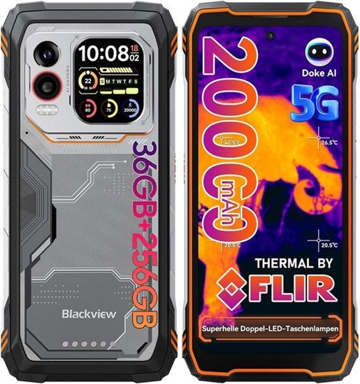 Picture of Blackview XPLORE 1 Pro 12+256 GB Thermal image Orange