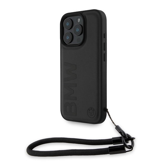 Изображение BMW Leather Signature and Strap Case for Apple iPhone 16 Pro