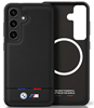 Picture of BMW Leather Tricolor Stripe with MagSafe Back Case for Samsung Galaxy S25