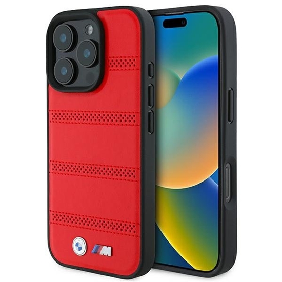 Изображение BMW M Perforated And Stitched Line MagSafe Hardcase for Apple iPhone 16 Pro