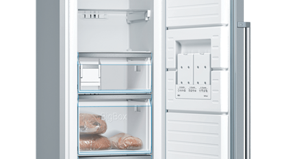 Picture of Bosch | Freezer | GSN36AIEP | Energy efficiency class E | Upright | Free standing | Height 186 cm | Total net capacity 242 L | No Frost system | Display | Stainless steel