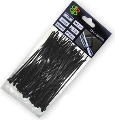 Picture of Bradas Opaska plastikowa czarna 3,6 x 370 100szt. (TS1136370B)