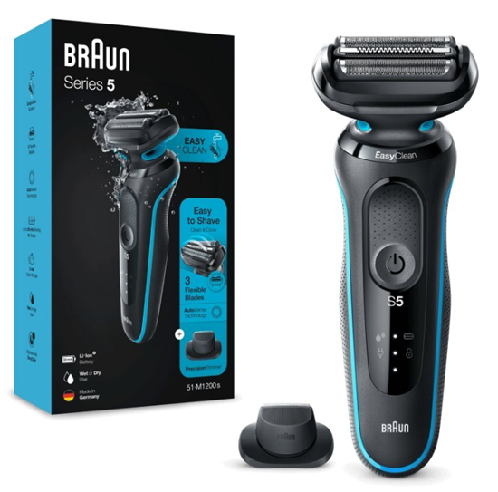 Изображение Braun Series 5 51-M1200s Foil shaver Trimmer Black, Blue