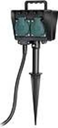 Attēls no Brennenstuhl 2-way garden socket outlet with earth spike