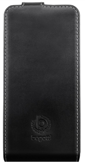 Picture of Bugatti Flip Case Vertical Opens Premium Leather Case Apple iPhone 6 / 6S Black