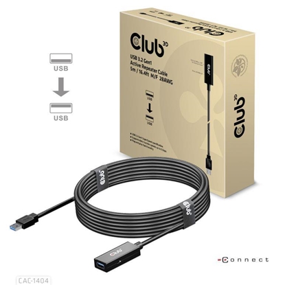 Picture of CABLE USB3.2 TO USB3.2 5M/M/F CAC-1404 CLUB3D