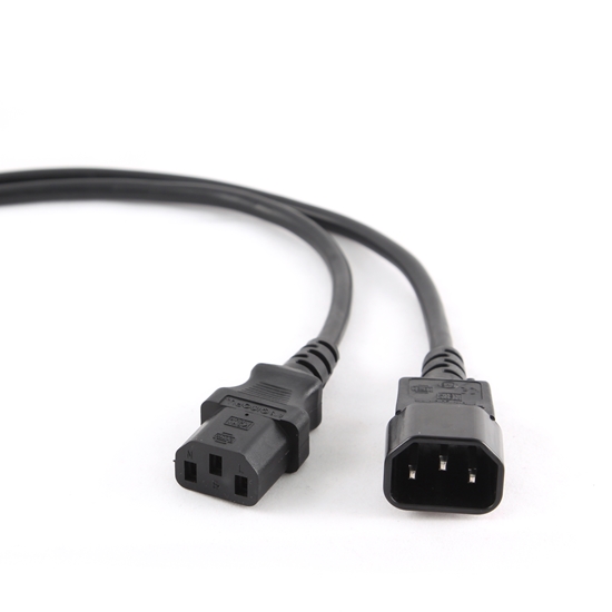 Picture of Cablexpert | PC-189-VDE power extension cable 1.8 meter | Black C14 coupler | C14 coupler