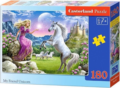 Picture of Castorland Puzzle Mój przyjaciel jednoroec 180 elementów (018024)