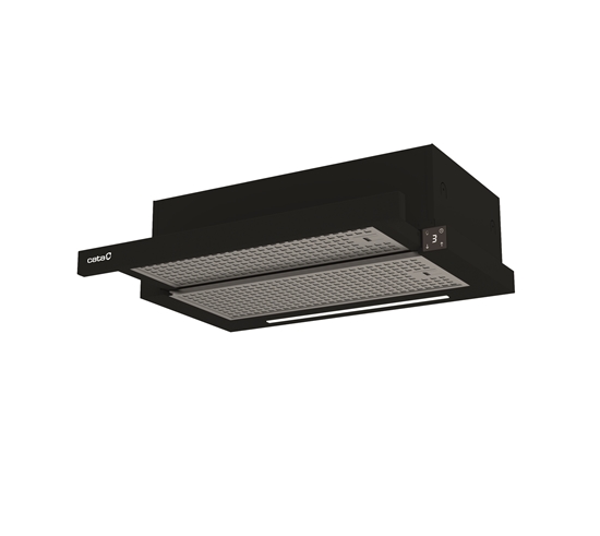 Picture of CATA Hood | TFH 6430 GBK | Telescopic | Energy efficiency class A+ | Width 59.8 cm | 391.5 m³/h | Electronic | LED | Black