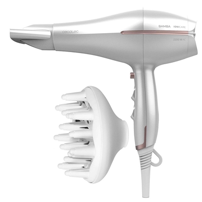 Picture of Cecotec Hair Dryer | IoniCare 5300 Maxi Aura | 2200 W | Number of temperature settings 3 | Ionic function | Diffuser nozzle | White