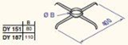 Attēls no Centrēšanas zvaigznes šahtā D110 (2 gab.), DY187