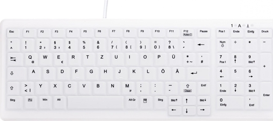 Picture of Cherry AK-C7000 tastatūra Medicīnisks USB QWERTZ Vācu Balts