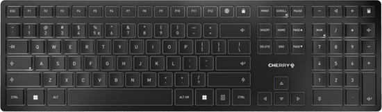 Изображение Klawiatura Cherry KW 9100 SLIM klawiatura RF Wireless + Bluetooth QWERTY Angielski Czarny