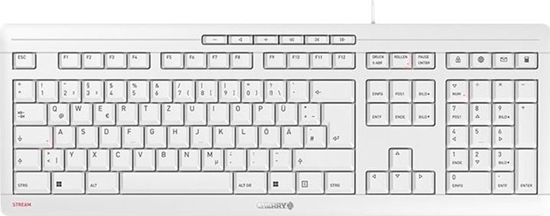 Picture of Cherry STREAM tastatūra Birojs USB AZERTY Franču Balts